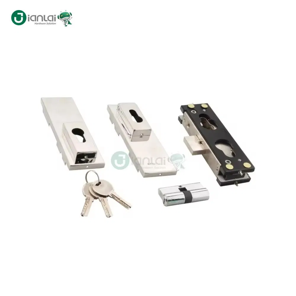 Sliding Glass Hardware Commercial Entrance Safety Anti-Theft Stainless Steel Lock Patch Fitting