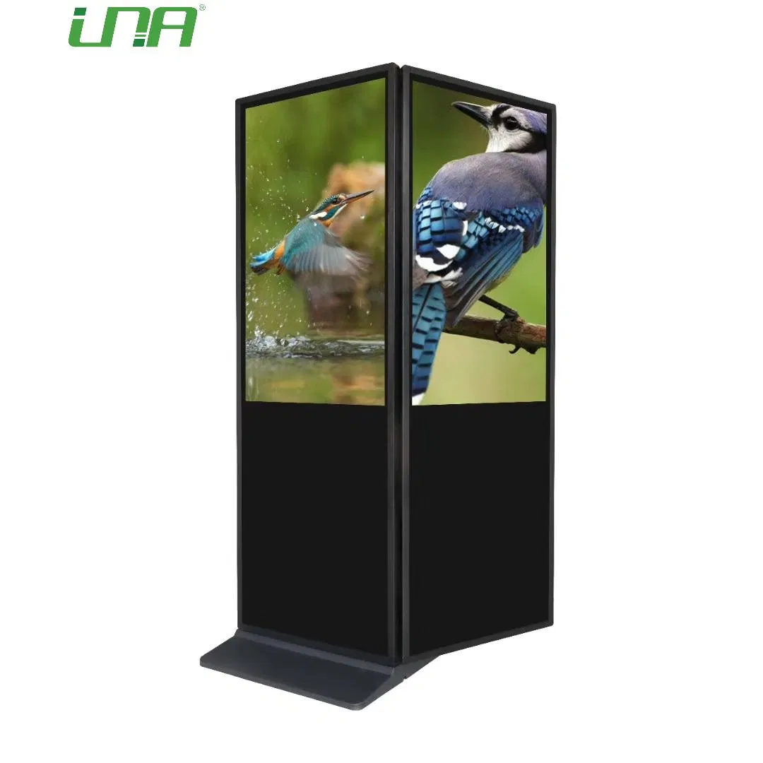 Advertising 2-Face Information 60inch Interactive Display Digital Touch Screen Kiosk