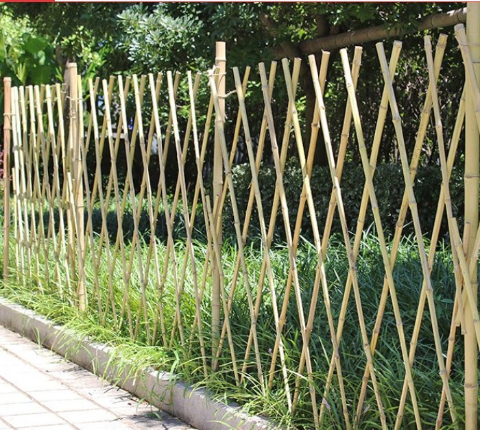 Cheap Balcony Garden Bamboo Fence with Retractable Guardrails Made in China