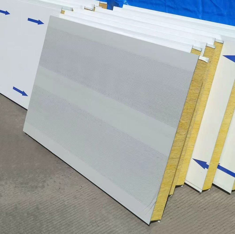 Rock Wool Sandwich Insulation Panel Wall/House Dual-Use a-Level Fireproof 100mm Sound Insulation Preferred