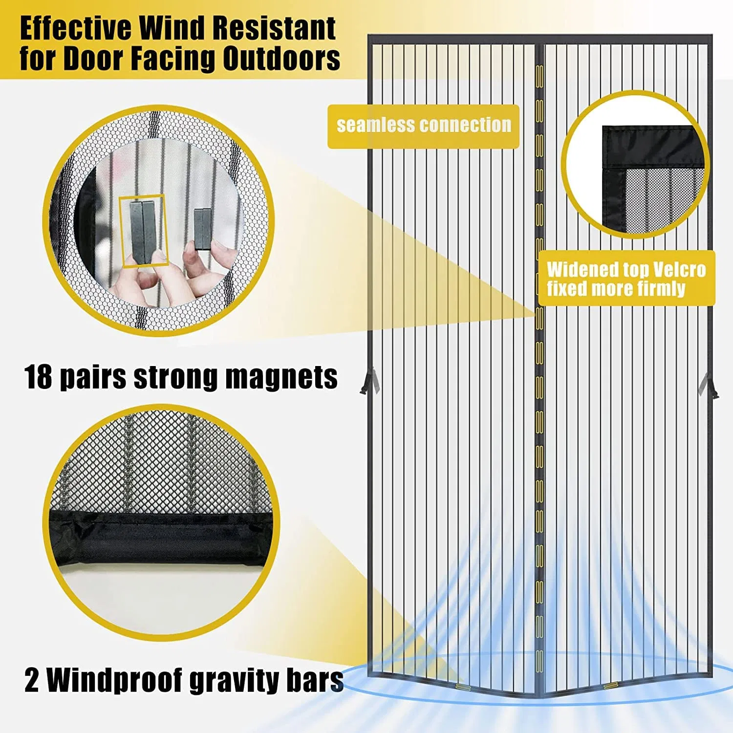 Magnetic Screen Door Fit Door Screen Door Size Mosquito Fly Screen Door Mesh