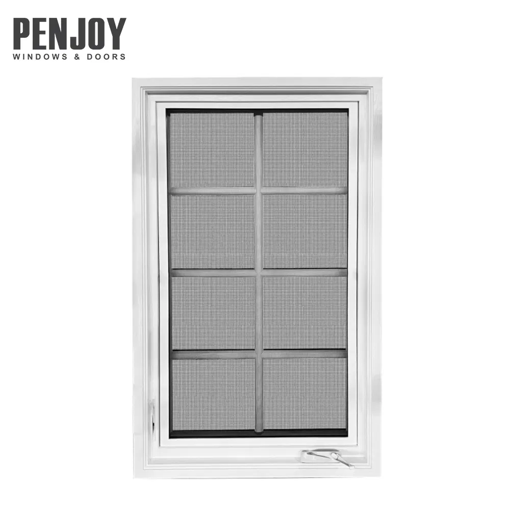 Penjoy Aluminum Clad Wood Hand Crank Outward Casement Window for Home