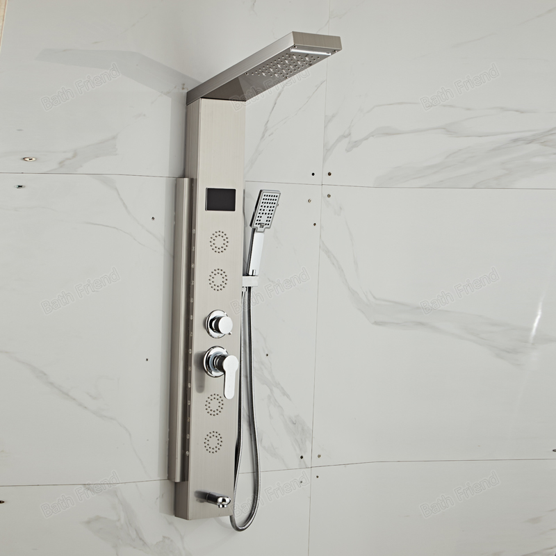 Modern Shower Set Rainfall Panel Shower Head Rainfall for Bathroom