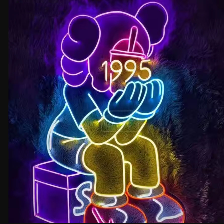 LED Illuminated Letter Huge Ice Cream Flexible Neon Signs