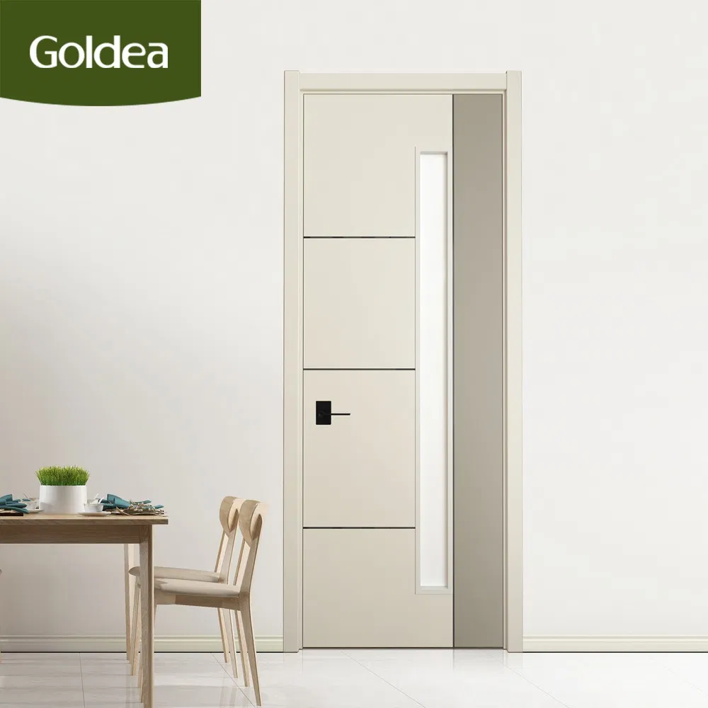 Finished China Natural Oak White PVC Solid Wooden Door with Good Price