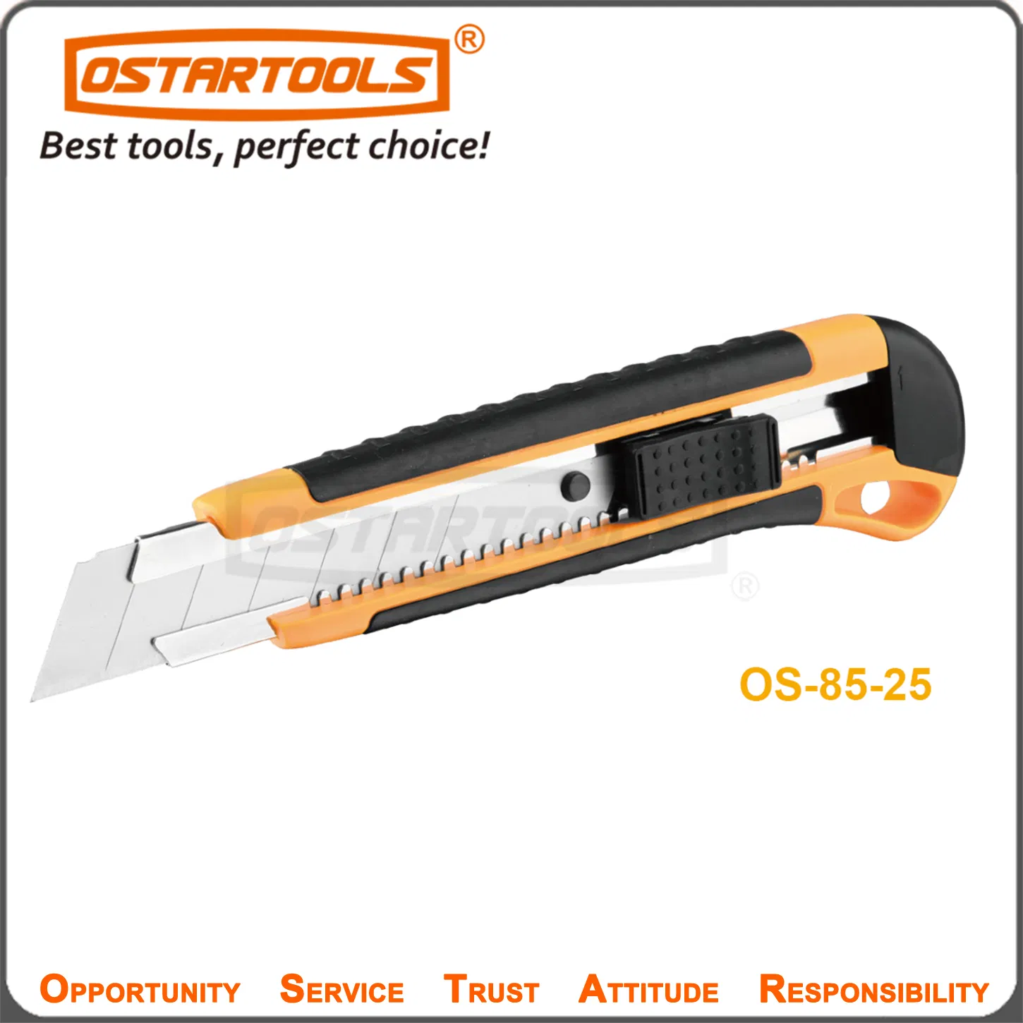 Heavy-Duty Metal Utility Knife with Secure Screw Lock