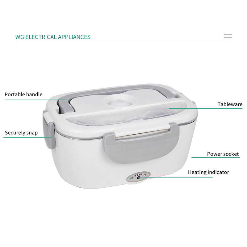 Smart Electric Heating Lunch Box Stainless Steel Large Capacity Lunch Box Electric Lunch Bag Electric Food Warmer Portable Crockpot Electric Lunch Box
