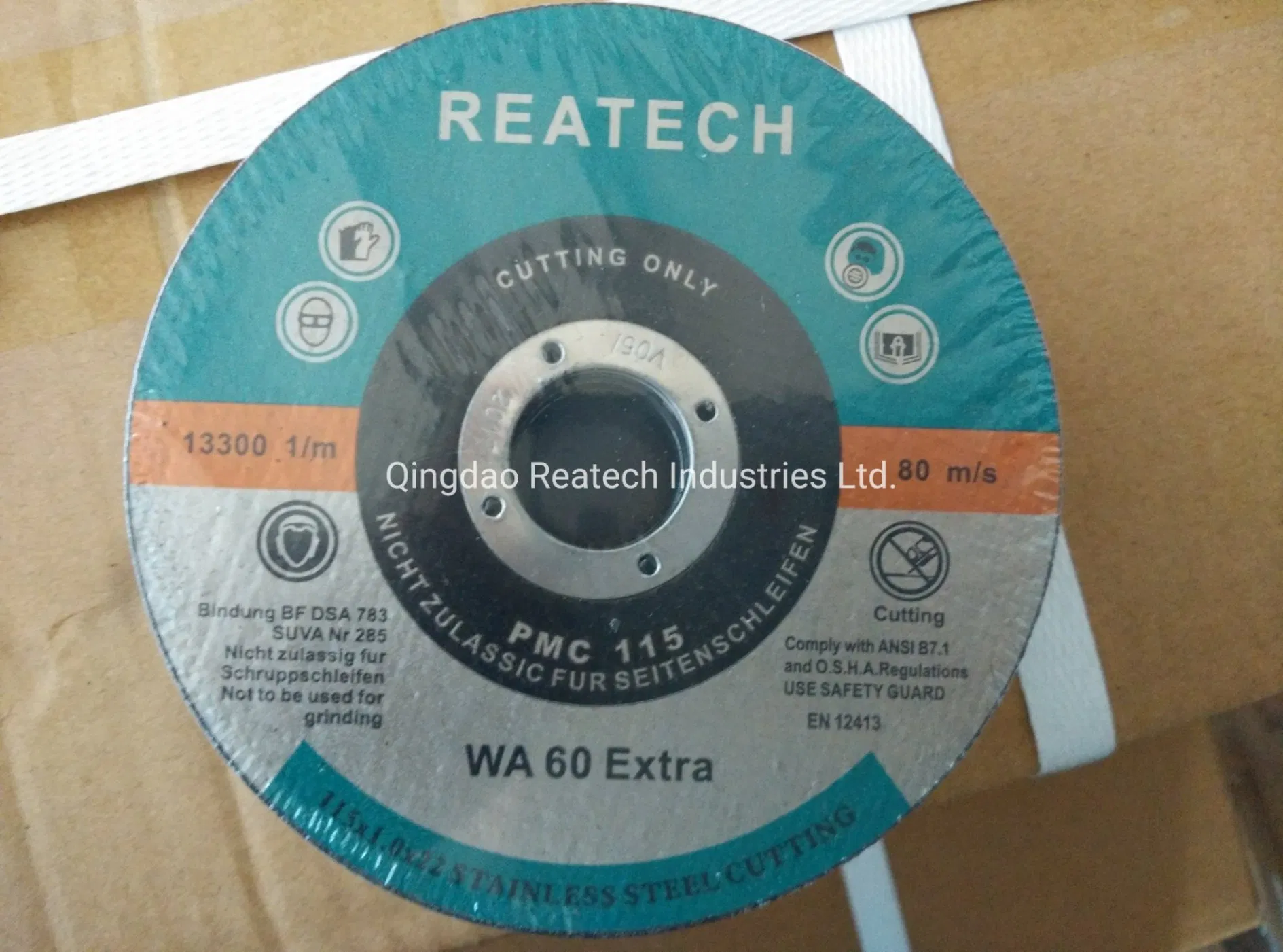 En12413 Standard Super Thin Inox Stainless Steel Cutting Disc