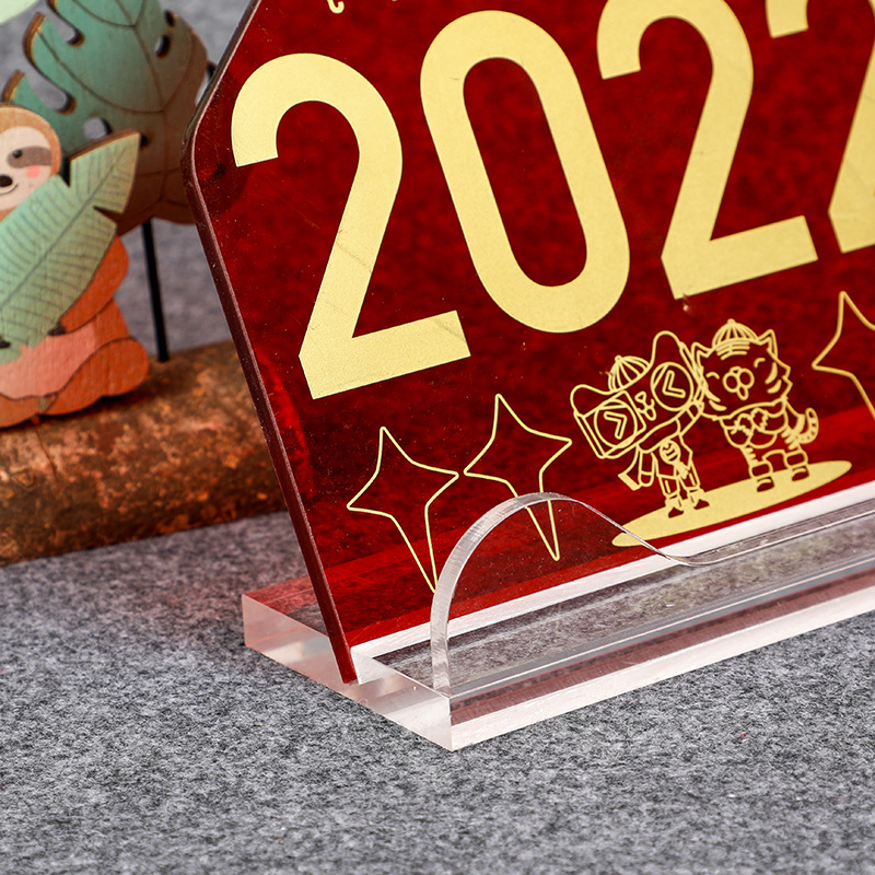 Creative Transparent Acrylic Ornament Stand Card L-Shaped Stand Sign Vertical Frame Bent Plastic Product
