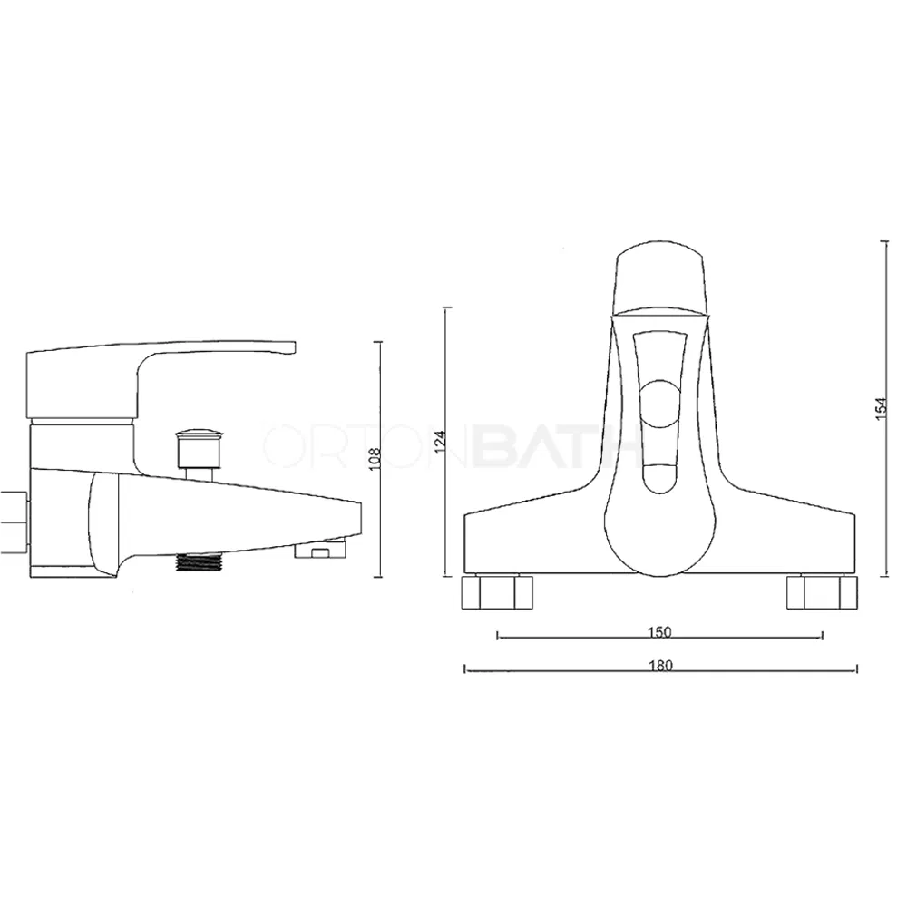Ortonbath High Quality Bathroom Shower Faucet Set Bathtub Brass Chrome Hot Cold Water Mixer Tap Copper Bath Mixer Taps Accessories