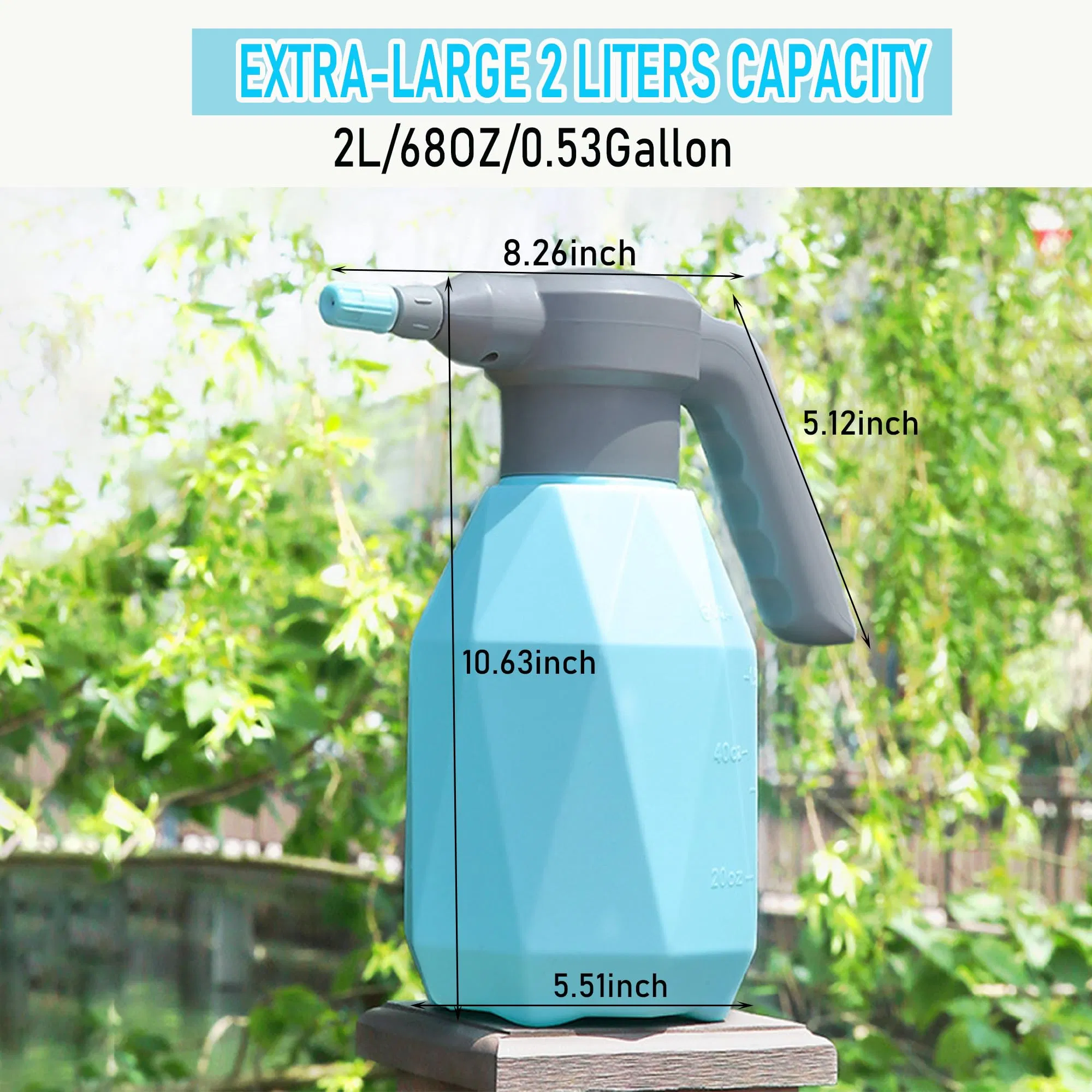 Electric Sprayer Mister Plants Garden Rechargeable Automatic Plant Mister Spray Bottle