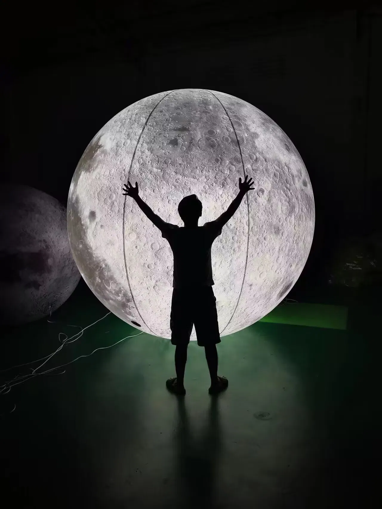 Custom Size Giant Inflatable Moon Balloon Air Inflation Earth Globe Inflatable with LED light for Event