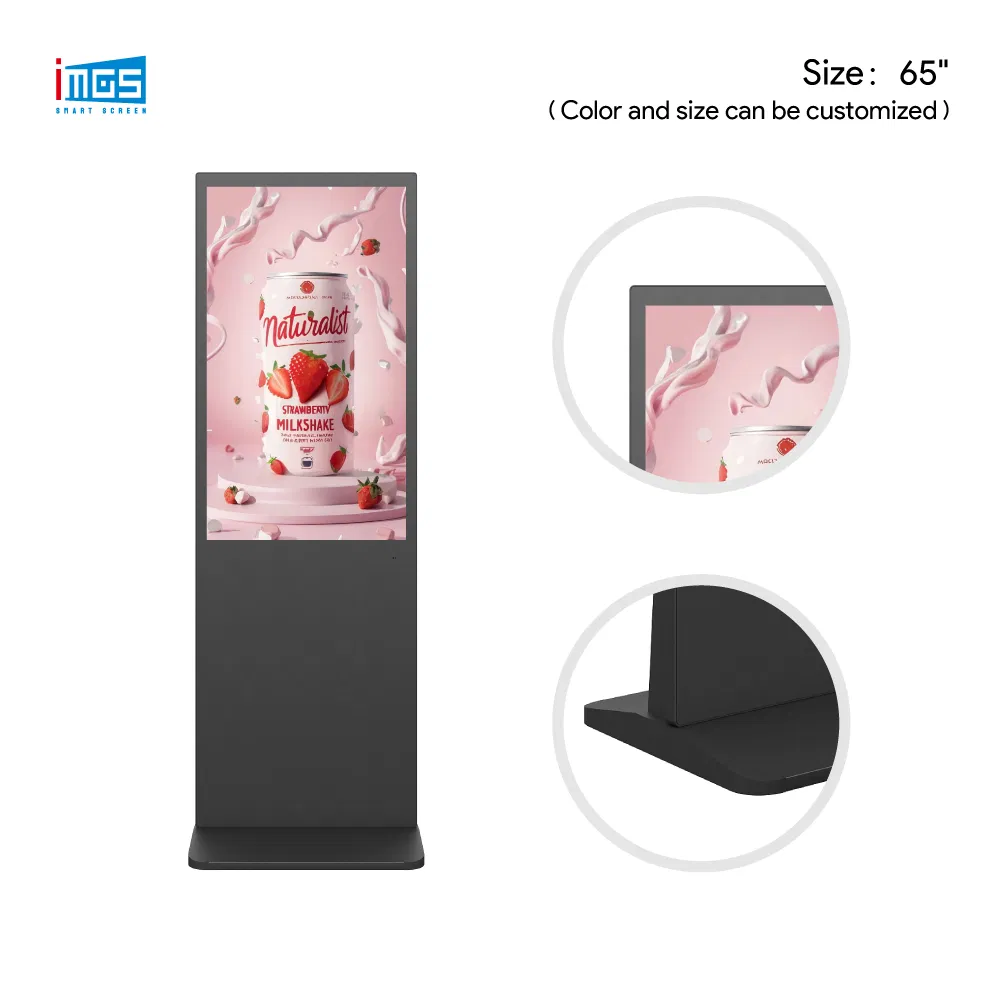 65-дюймовый интерактивный сенсорный дисплей для рекламы