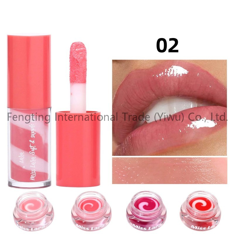 OEM/ODM Swirl Lip Makeup Gel with Private Label Newest Popular Private Label Double Color Spiral Creamy Moisturizing Lipstick Set