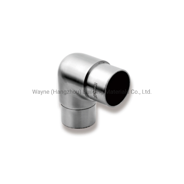 Stainless Steel Handail Elbow Fitting 90 Degree Single Slot Elbow Handrail Pipe Cornor Connector