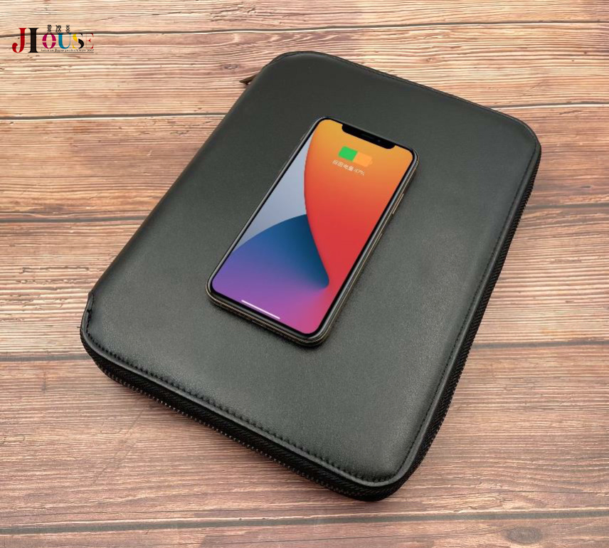 Custom Logo All-in-One A5 Charging Notebook with 16GB USB and 8000mAh Power Bank