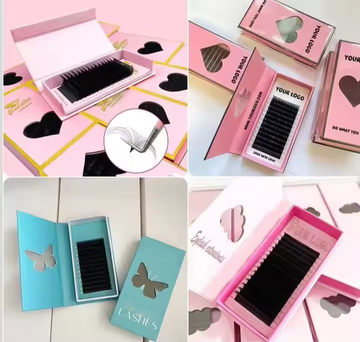Wholesale New Dark Lash Tray Soft Mega Volume Cashmere Eyelash 0.03 05 07 Private Label 8-25mm Eyelash Extensions