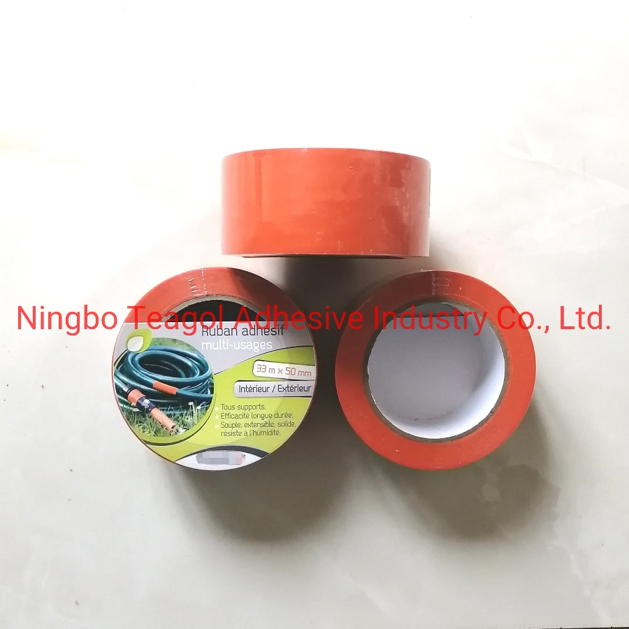 50mmx33m Orange PVC Adhesive Pipe Wrapping Tape, PVC Adhesive Duct Tape