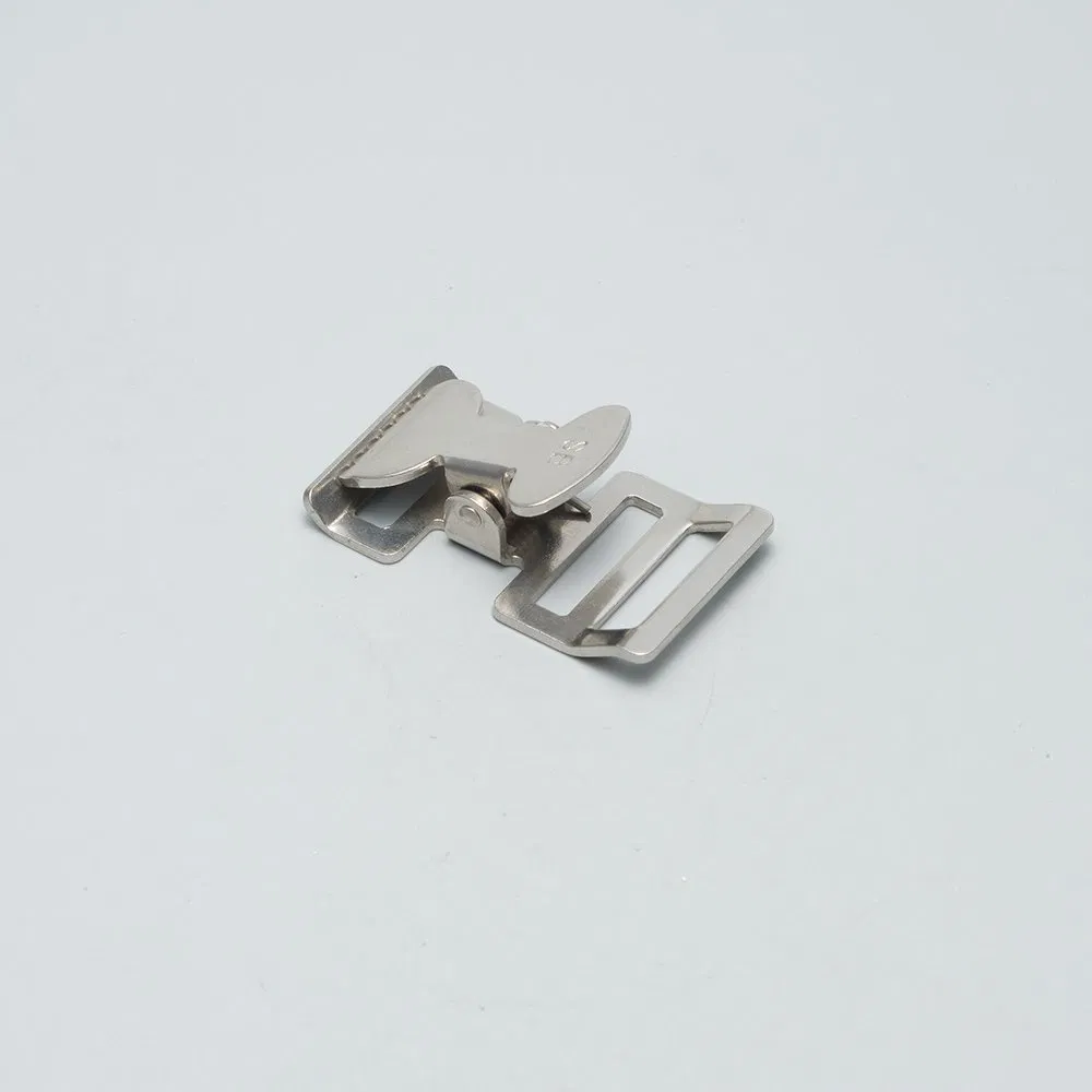 Stainless Steel Metal Belt Clip Alligator Webbing Spring T Buckle