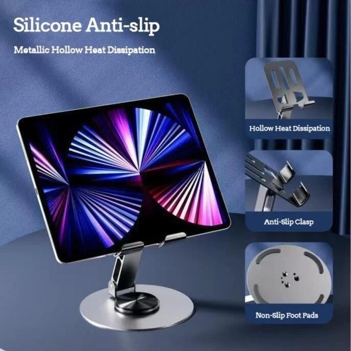 Universal Metal Phone and Tablet Stand 360° Rotating Android iPad iPhone