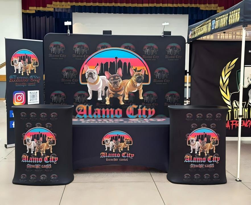 Portable Trade Show Display Aluminum Tension Fabric Backdrop Banner Display