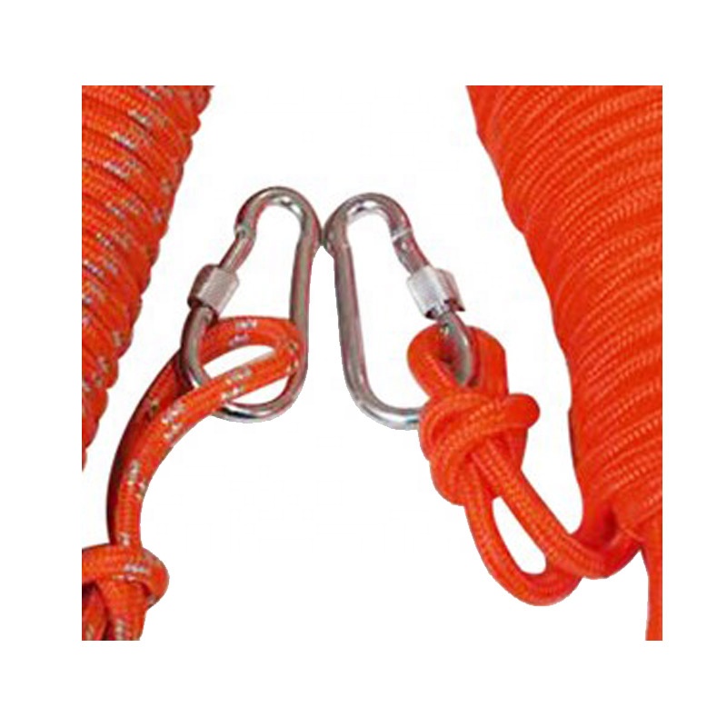 Веревка спасательная 30 м 8 мм плавающая для дайвинга туризма плавания