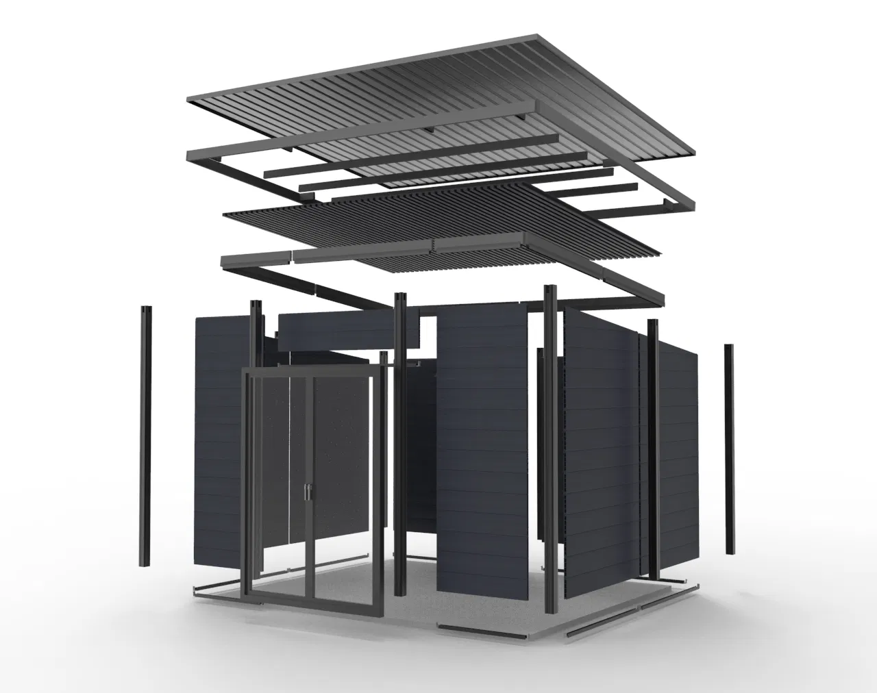 UV Resistance Living Shed Prefabricated House Easy Install Outdoor Wood Plastic Composite WPC Garden Storage