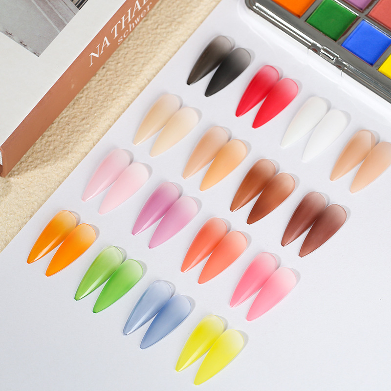 Nails Art Pigment 16 Colors Gradient Effect Nail Powder