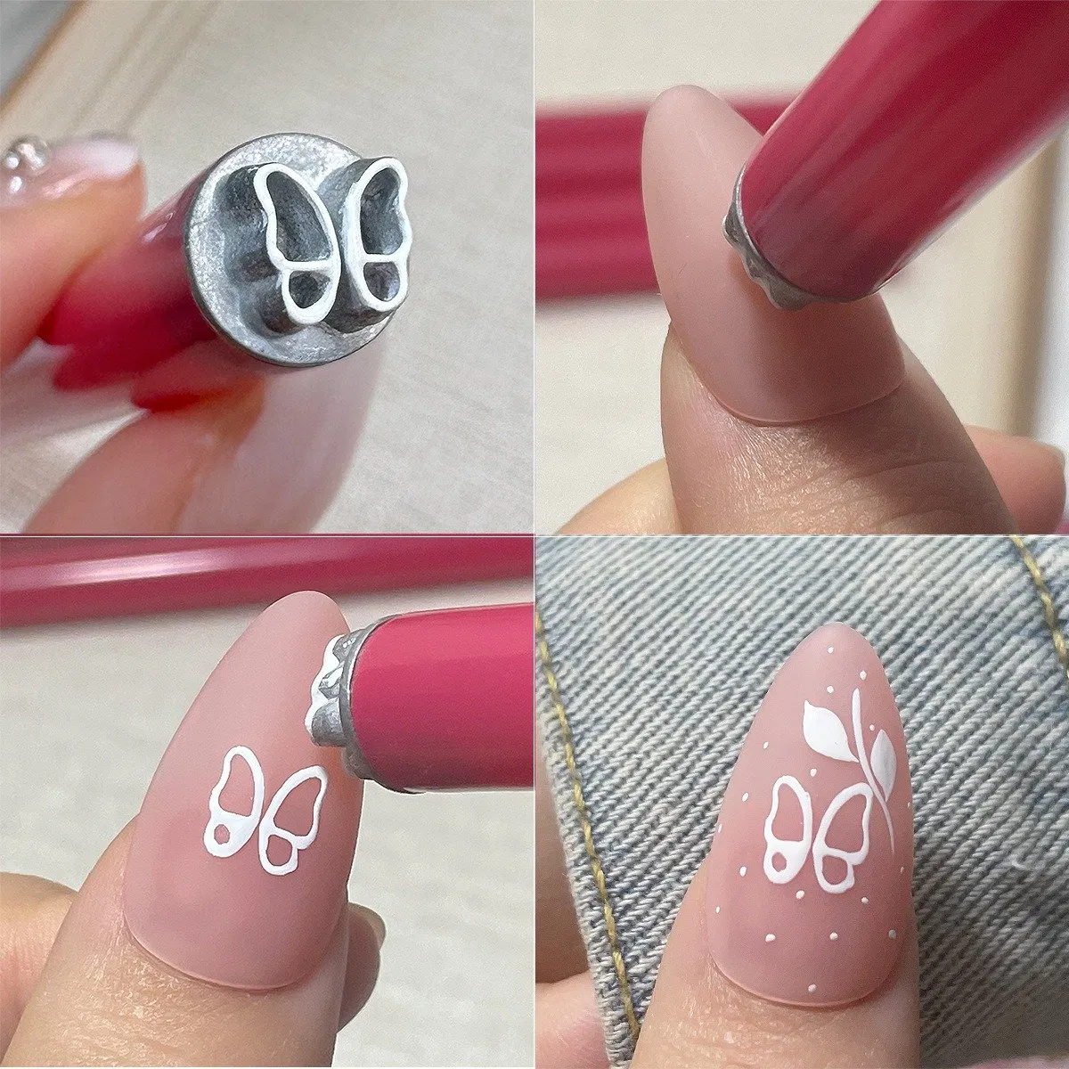 Factory Direct 6 Pieces Nail Art Stamp Pen Set with 6 Nail Printing Pen Seal Pen Tool