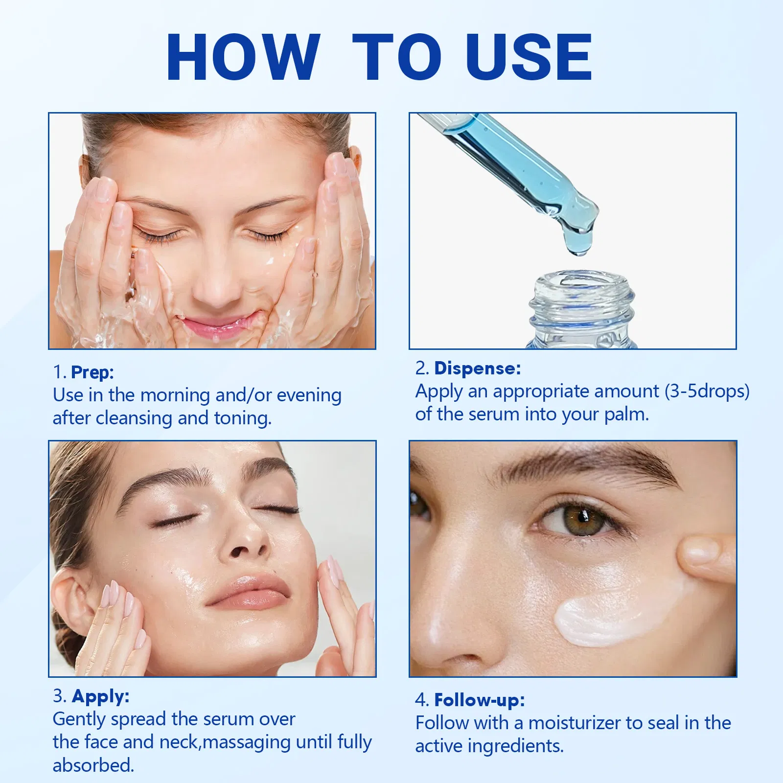 Beauty Cosmetics Skin Care Facial Anti-Aging Whitening Niacinamide Ghk-Cu Peptide Serum
