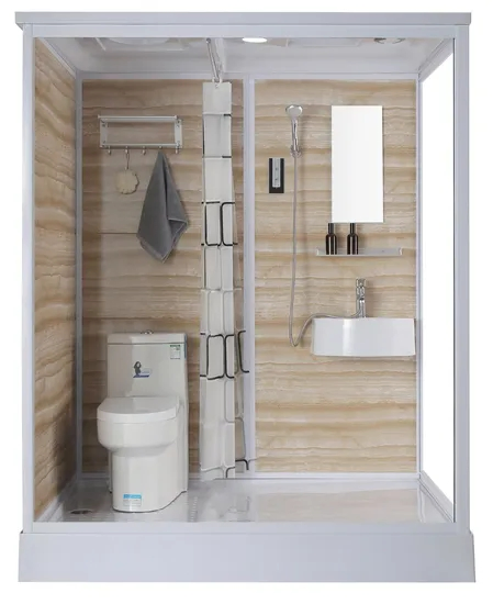 Prefab Toilet Bathroom Integrated Bathroom Glass Shower Cabin