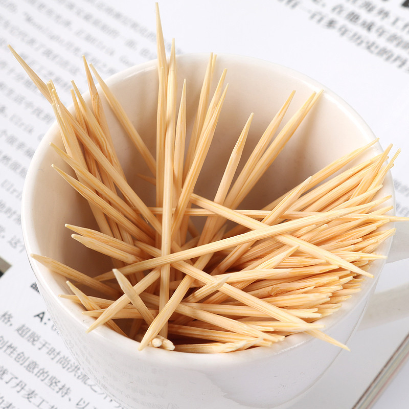 Bamboo Wooden Toothpicks Round, Strong, Splinter-Free for Teeth and Appetizers