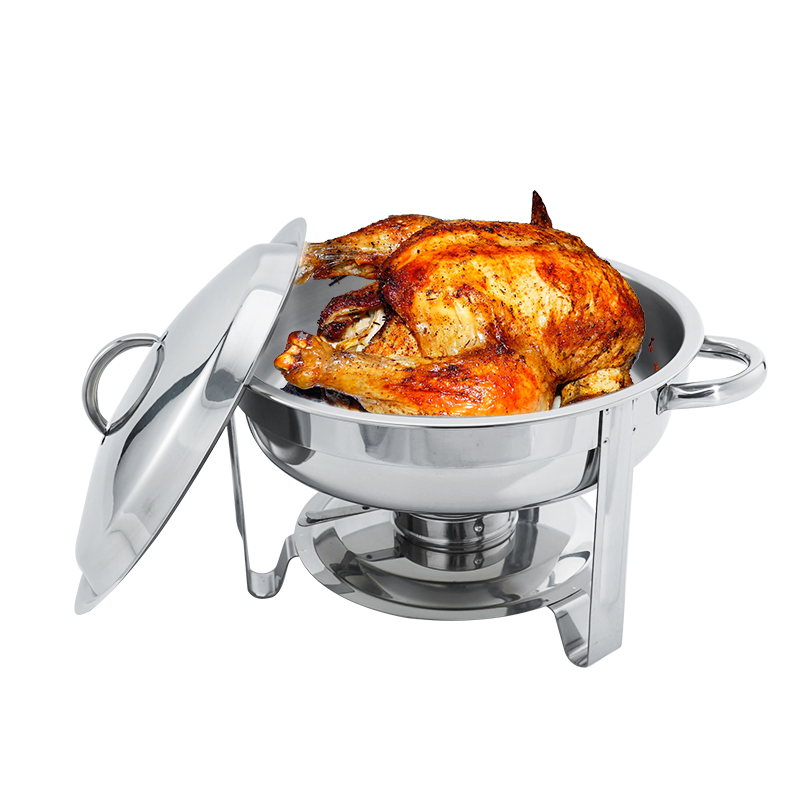 Daosheng Wedding Good Quality Buffet Stainless Steel Round Roll Top Chafing Dish Stove Chafer Food Warmer