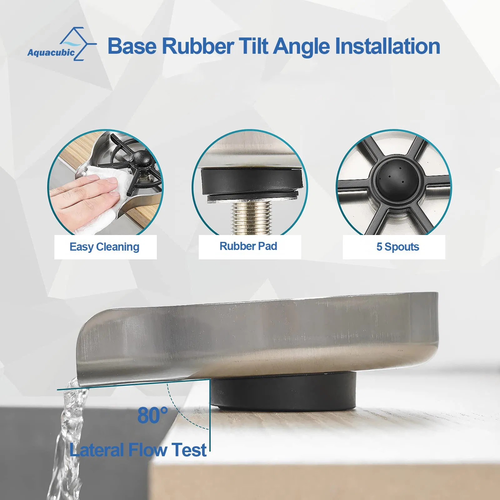 High Water Pressure Faucet Metal Glass Rinser for Kitchen Sinks, Kitchen Sink Accessories, Bar Glass Rinser