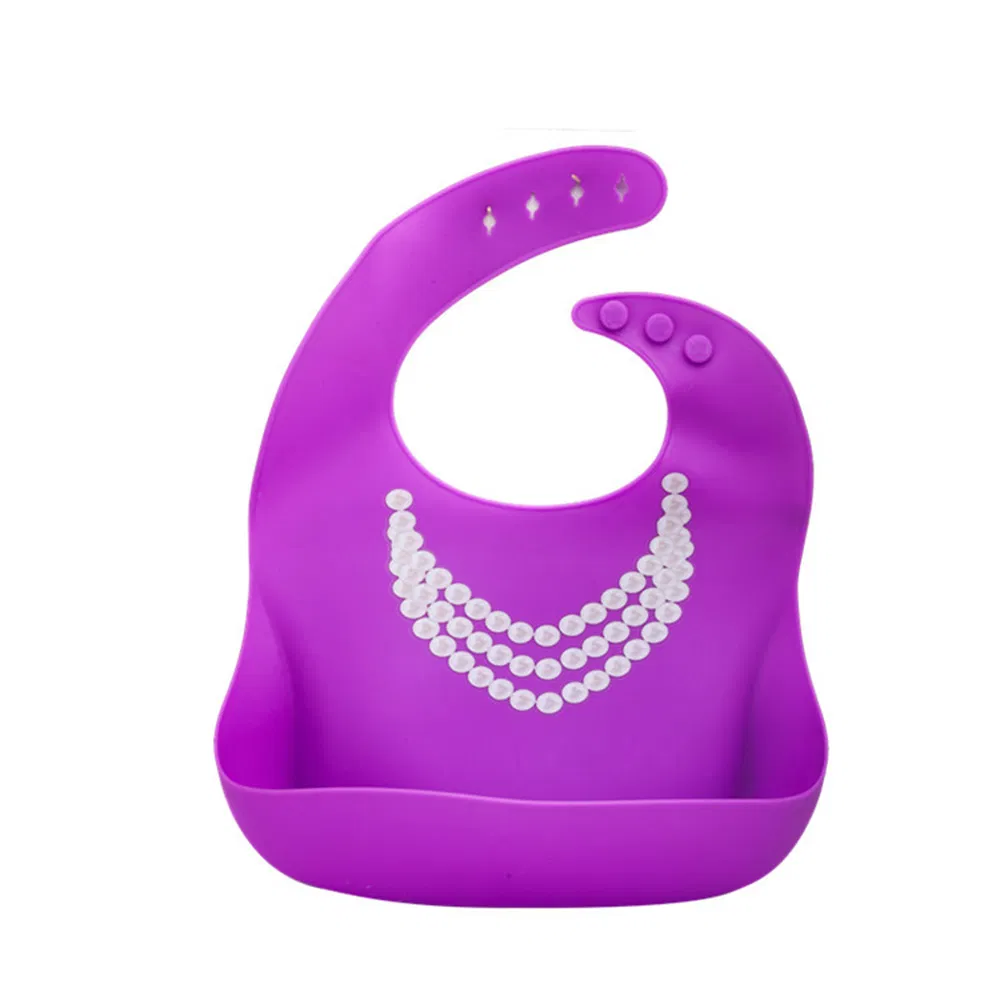 Food Grade BPA Free Silicone Bibs Baby Kids Girl Boys Waterproof Feeding Bib