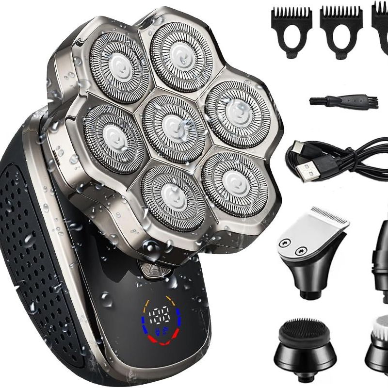 Ergonomic Electric Shaver for Men with Precision Trimming Features