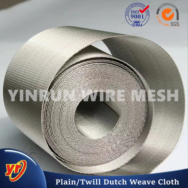 Stock Free Sample 304/310/321/316/316/317/904 Dutch Woven Stainless Steel Filter Wire Mesh Screen