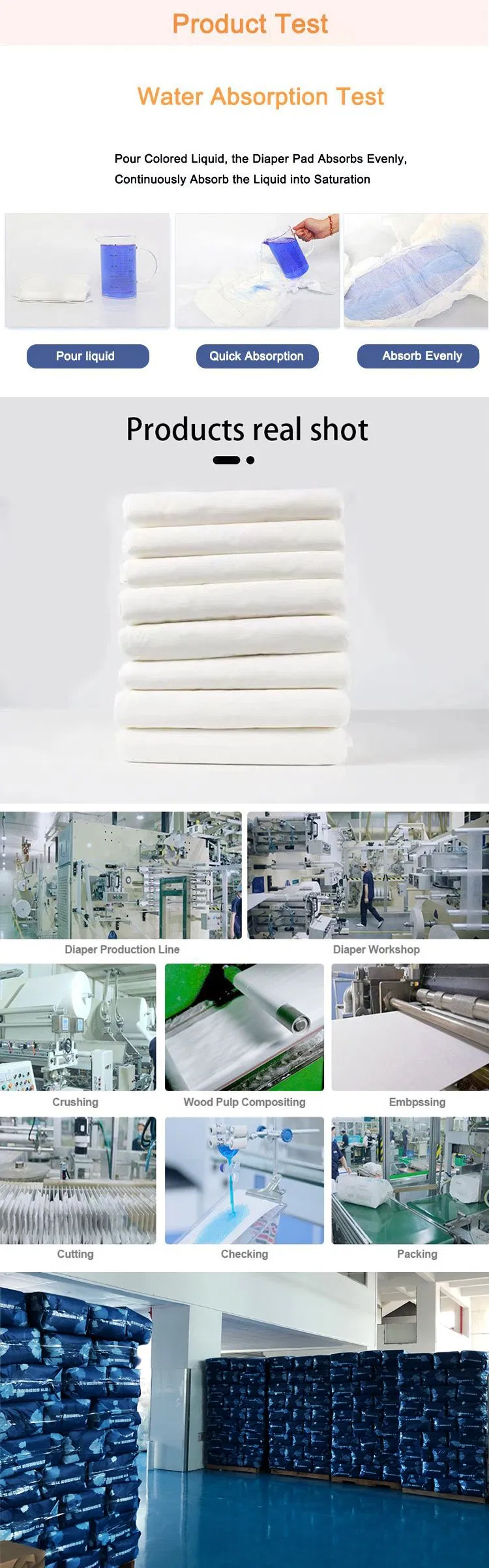 Good Quality Diaper for Old People Adult Diaper in Quanzhou