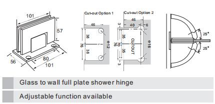 90 135 180 Degree Stainless Steel Pivot Interior Bifold Casement Wall Bathroom Shower Glass Door Hinges