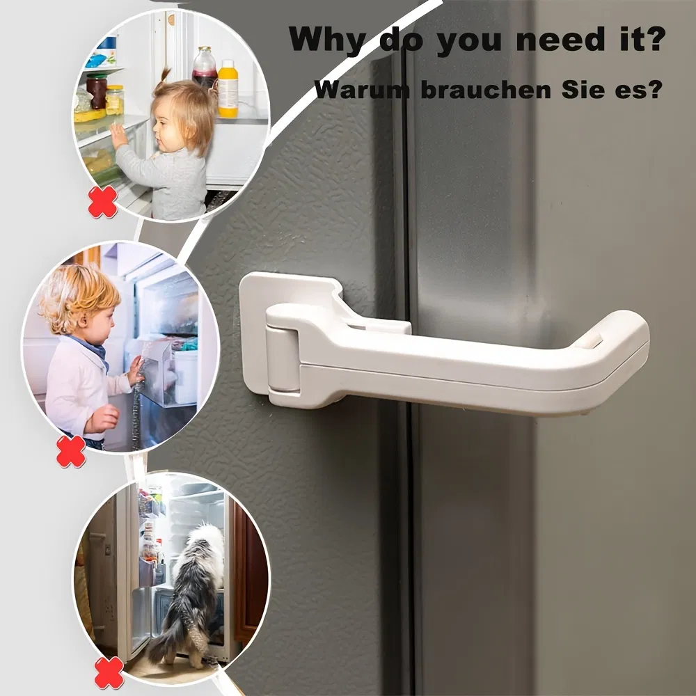 Easy to Install Improved Home Drawer Cabinet Refrigerator Fridge Freezer Door Lock