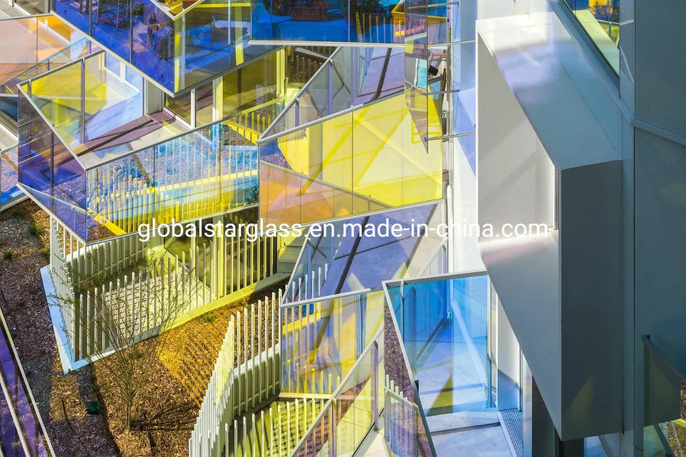 Colorful Color-Changing Glass/Colored Dichroic Glass Magic Glass/Colorful Art Sheets Glass Colorful Glass with Different Angle Shows Different Colors