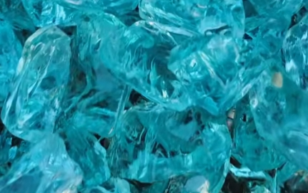 Glacier Blue Glass Stone Decorative Glass