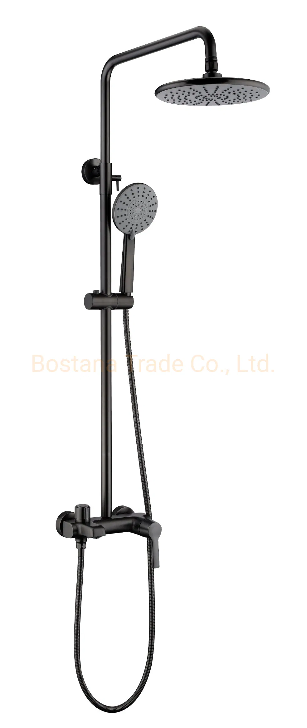 New Design Wall Mounted Bath Shower Faucet Black Shower Mixer