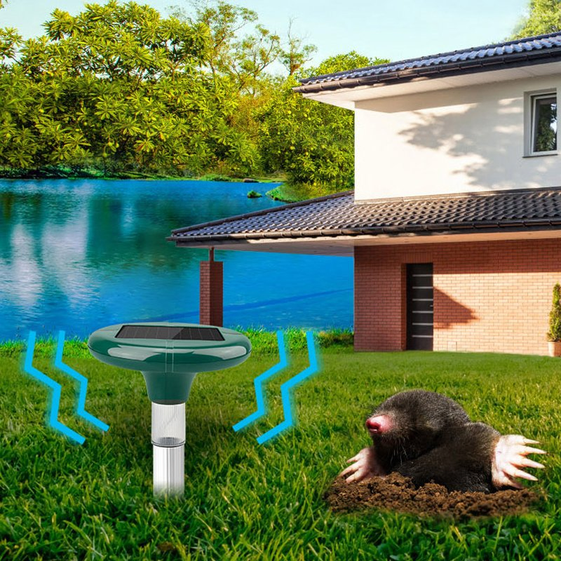 Electric Home&Garden Solar Animal Repellent for Mole Vole Gopher