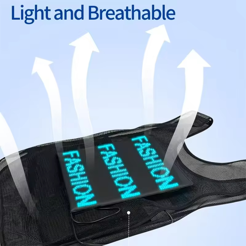 Wholesale Commercial Advertising Promotion LED Flashing Unisex LED Vest