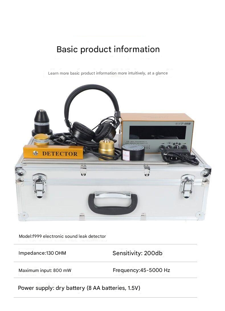 F999h Underground Water Leak Detector Precision Water Pipe Leak Detector