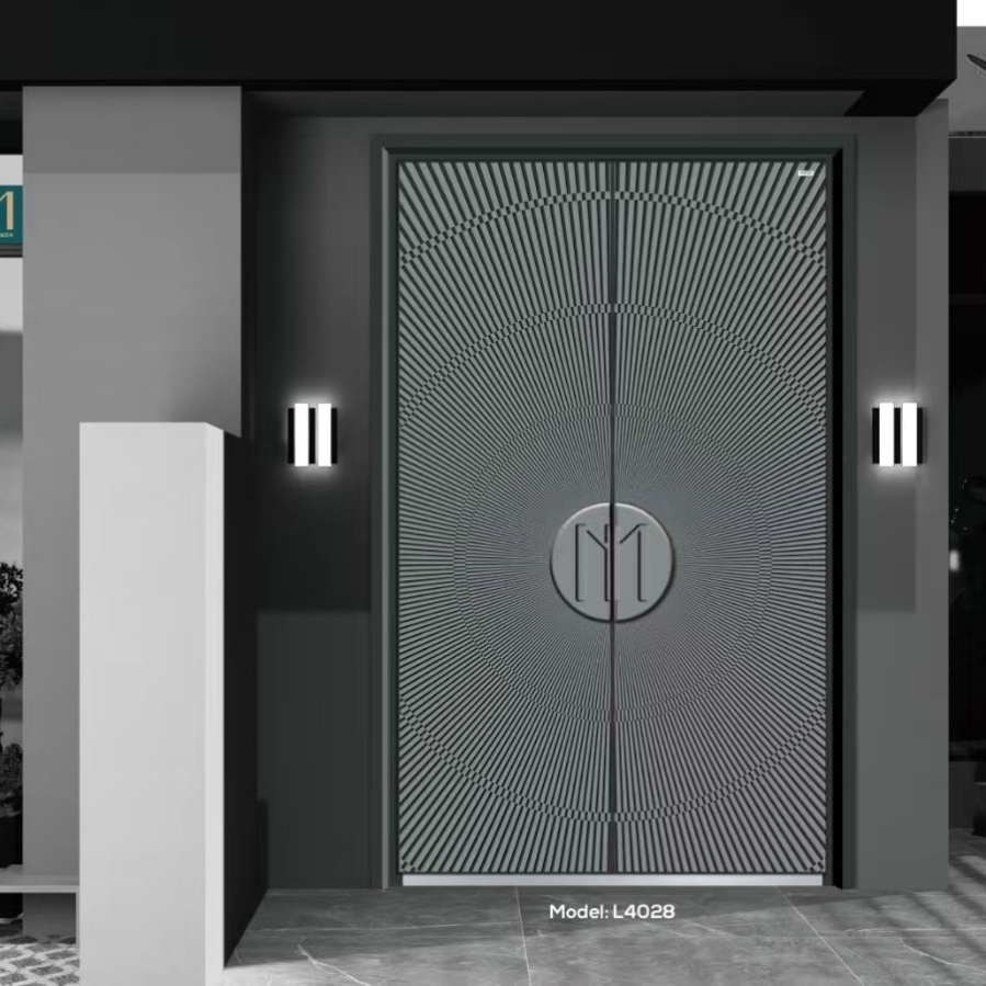 Stable Luxury Entry Front Door with Glass Cast Aluminium