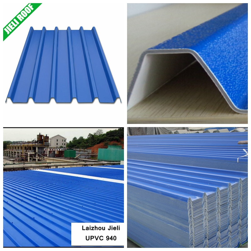 Impact Resistance Customized Warehouse Workshop Roofing Sheet Synthetic Resin PVC T940