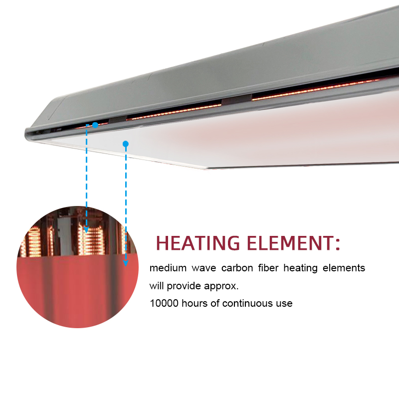 Fast Heat Caramic Glass Waterproof Infrared Bathroom Heaters