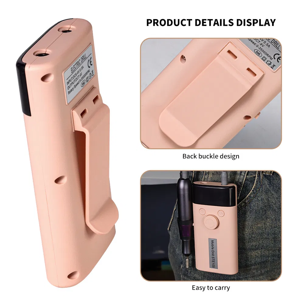 Factory Sell 35000rpm Portable Nail Removal Polishing Rechargeable Nail Drill Machine